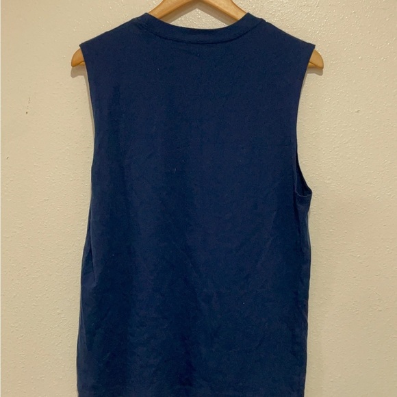 Patriotic Blue and Red Tank Top with Vintage Graphics - Picture 7 of 8